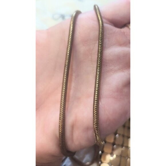 Vintage Cache Shiny Gold Metallic Evening Purse Handbag Clutch Disco 70s 80s - Picture 10 of 10